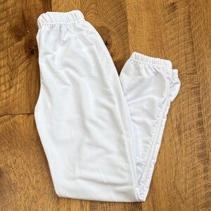 PrettyLittleThing White Elastic Waist Jogger Pants size 2